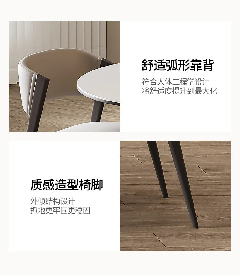 Minimalist Modern Dining Table Oval Receptionist Coffee Slate Bar Tables Simple Design Muebles Cocina Kitchen Furniture HD50CZ