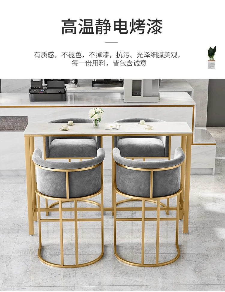 Nordic Garden Bar Stools Reception Desks Modern High Luxury Furniture Manicure Minimalist Cadeira Bar Furniture Counter TD50DC