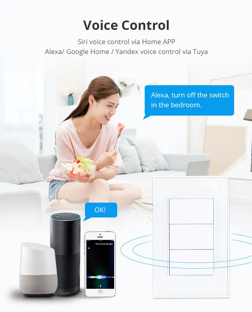 Zemismart Tuya Zigbee Smart 1 2 3 4 6 Gangs Light Switch Brazilian Wall Interrupter Alexa Google Home Smart Life App Control