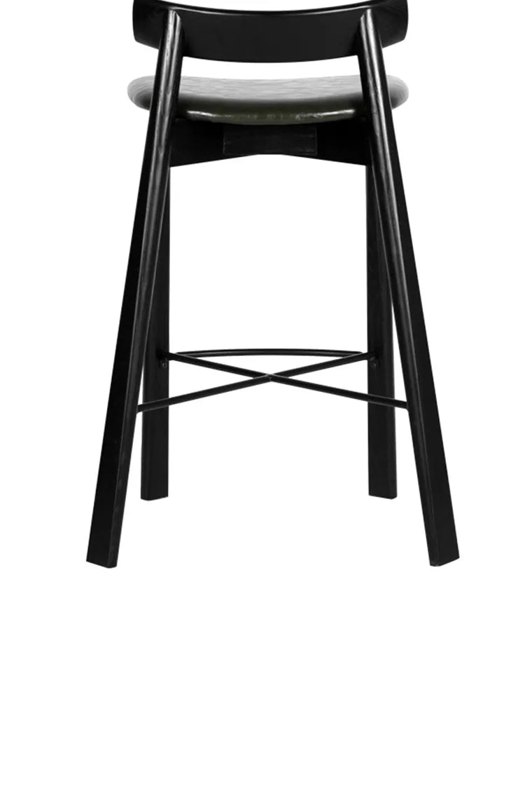 Wooden Cafe Bar Stools Dining Nordic Minimalist Work Relaxing Chair Counter Designer Modern Banqueta Nordic Furniture TD50DC