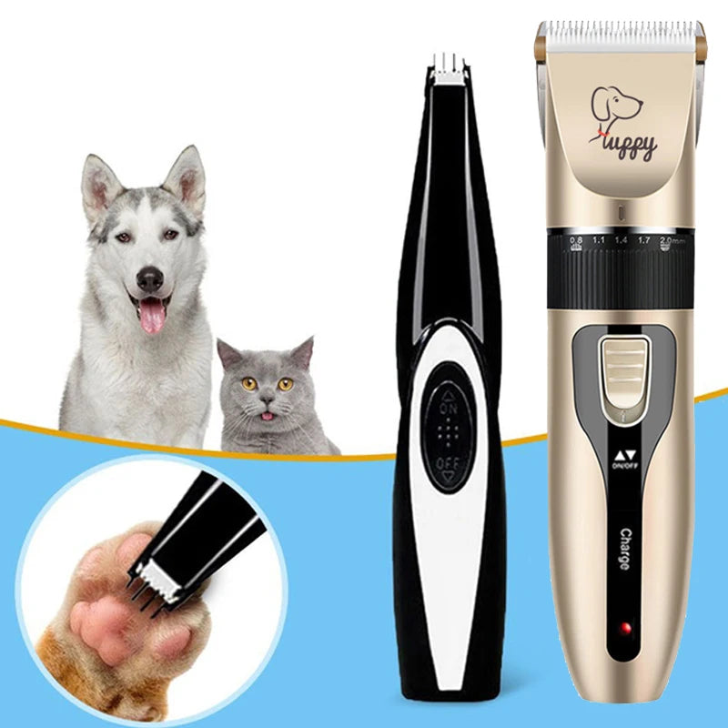 Pet Clipper Grooming Kit Rechargeable Pet Hair Trimmer Shaver Haircut Set For Cat Dog Hair Cutting Remover Machine Professional