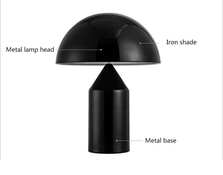 Modern Luxury Nordic Creative Mushroom LED Table Lamp Decoration Eye Protection Living Room Study Hotels Bedroom Bedside Lights