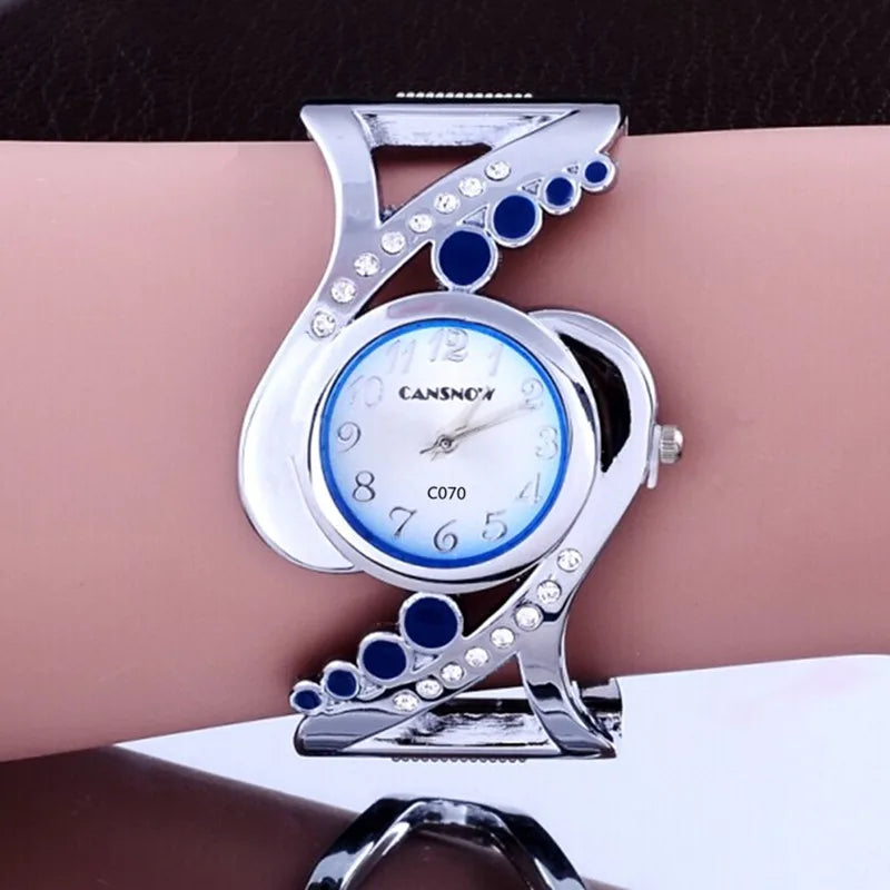 Elegant Bangle Quartz Wristwatch