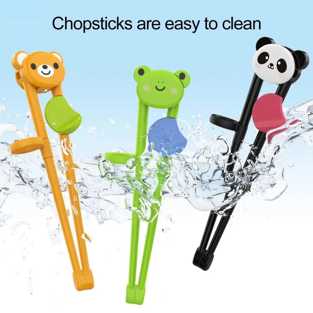 1 Pair Training Chopsticks Chewable Ergonomic Design Widen Head Cartoon Eating Train Kids Learning Chopsticks Kitchen Utensils