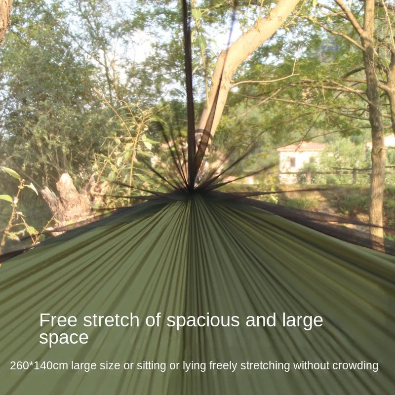 Changxiang Cross border Exclusive Camping Hammock Outdoor Portable Single person Parachute Cloth Three Color Belt