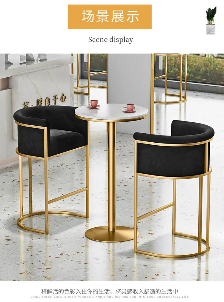 Nordic Garden Bar Stools Reception Desks Modern High Luxury Furniture Manicure Minimalist Cadeira Bar Furniture Counter TD50DC