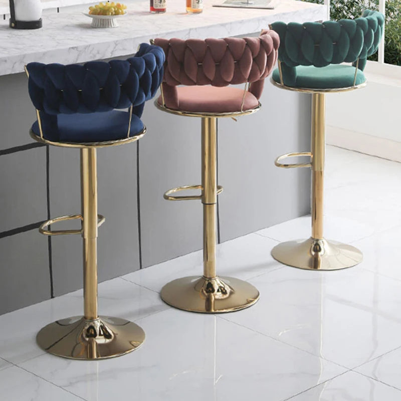 Cafe Metal Bar Stools Dining Luxury Modern Counter Kitchen Stool Relaxing Minimalist Sillas Altas Furniture Bar for Home TD50DC