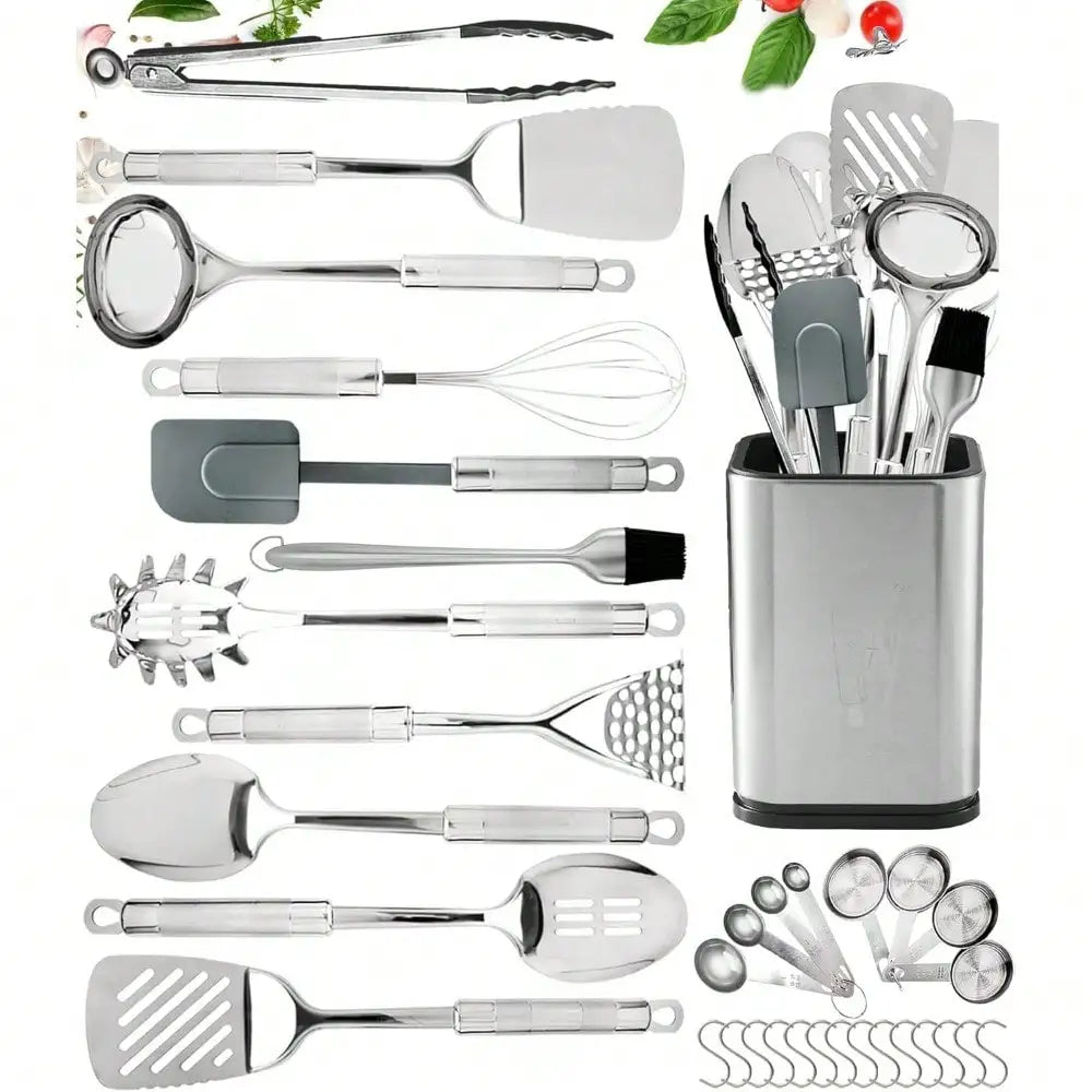 32-Piece Stainless Steel Kitchen Utensil Set – The Ultimate Cooking