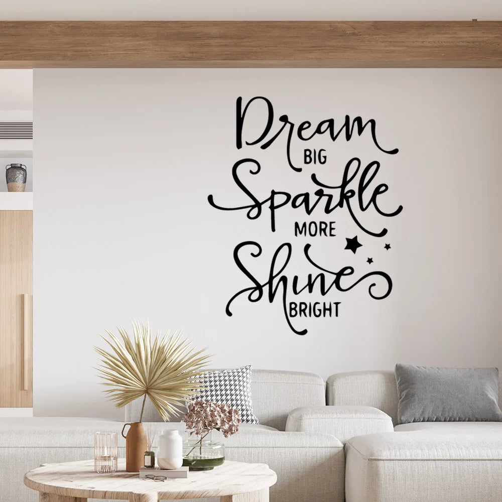 Motivational statements Wall Stickers Modern Fashion Wall Sticker For Kids Rooms Decoration Wall Art Sticker Murals