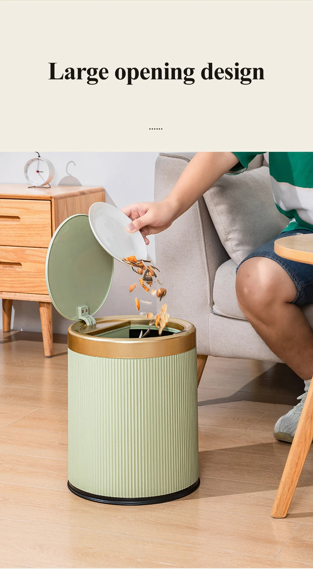 10L Light Luxury Smart Sensor Trash Can For Bathroom Kitchen Automatic Sensor Trash Bin With inner barrel Electric Wastebasket