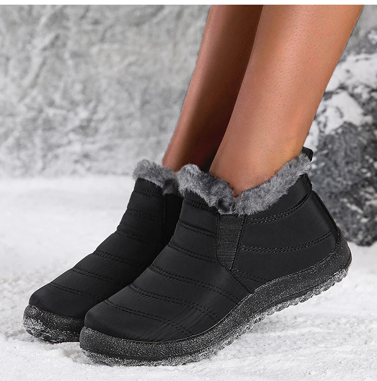 Platform Boots Women Snow Plush Shoes Woman Slip On Shoes New Ankle Boots Winter Boots For Women Lightweight Botas Mujer