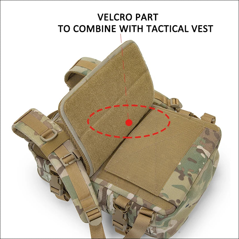 1000D Nylon Hunting Backpack Molle Plate Carrier Bag Light Weight Hiking Rucksack Compatible with Vest Sports Backpack