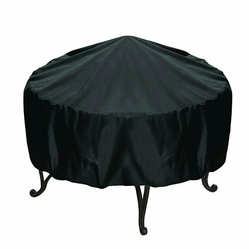 Fire Pit Cover Round Brazier Stove Cover Waterproof Windproof Sun Protection For Outdoor Garden Furniture Sets Muebles De Jardín