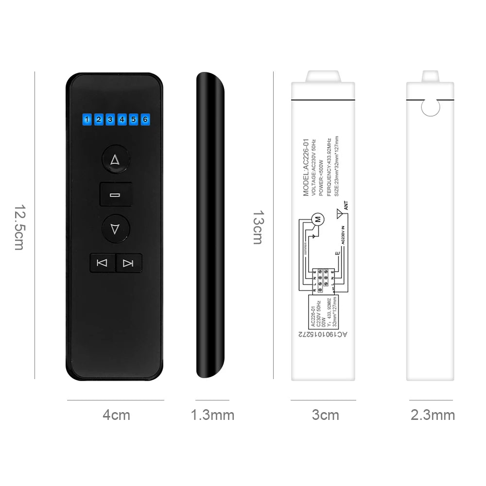 Original A-OK Universal Remote Control Smart Home Assistant Mini RF Switch Wireless Emitter Receiver For Motorized Blinds Motor