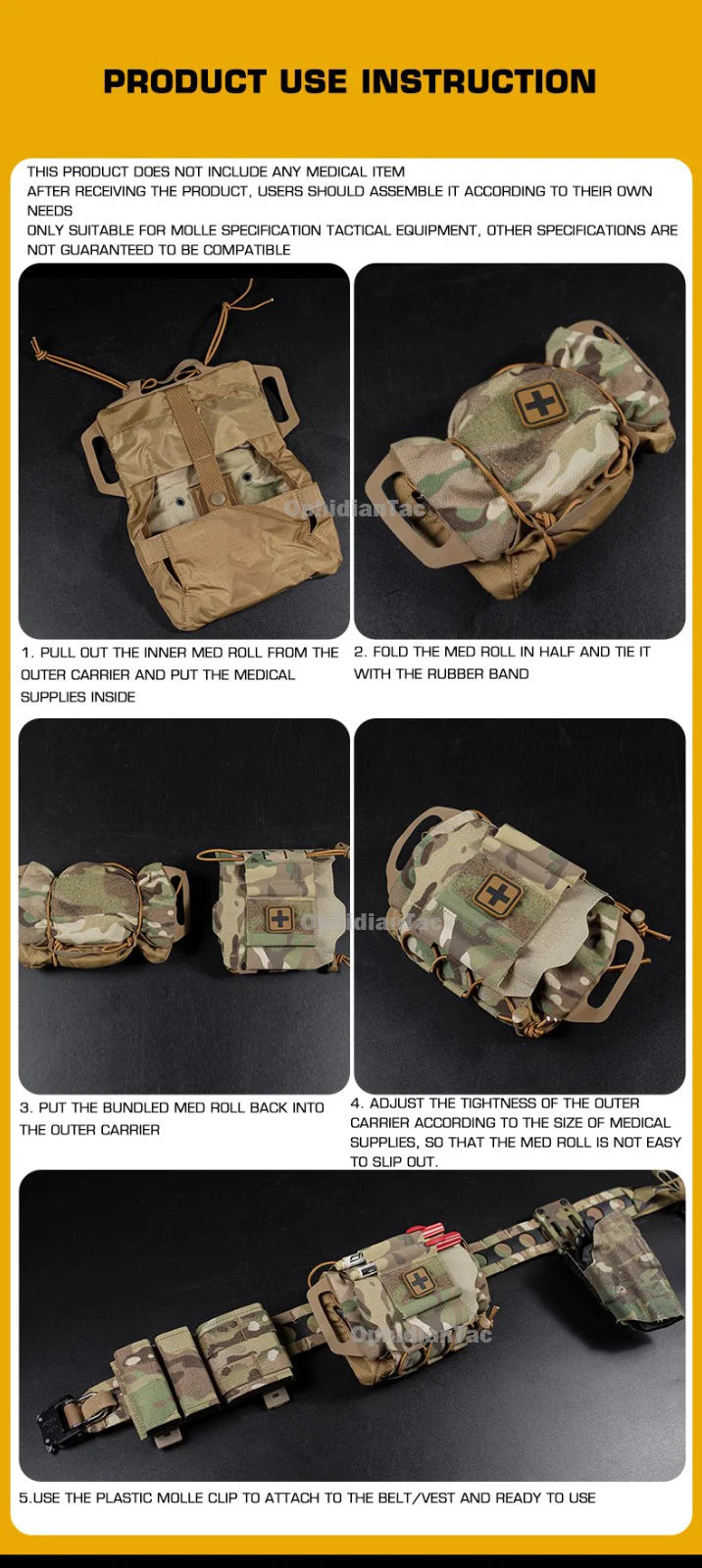 IFAK  Pouch MOLLE First-aid Kit Survival Outdoor Hunting Emergency Bag Camping Kit