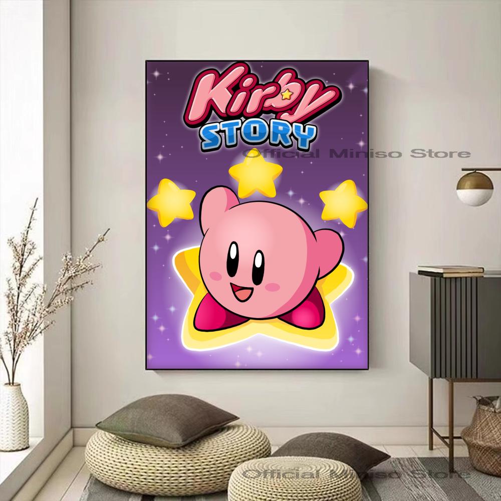 Cartoon Cute K-Kirby Poster Poster Paper Print Home Living Room Bedroom Entrance Bar Restaurant Cafe Art Painting Decoration