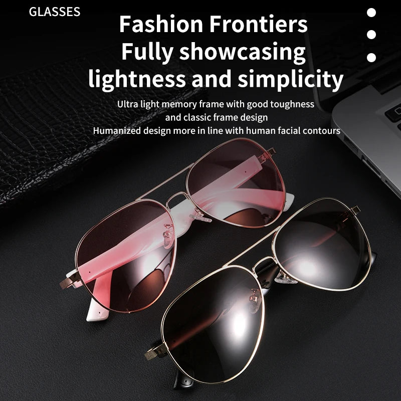 NEW  Bluetooth Sunglasses Smart Audio Glasses Nylon Lenses Dual Speakers Support Bluetooth Calls Music Eyeglasses For Men Women