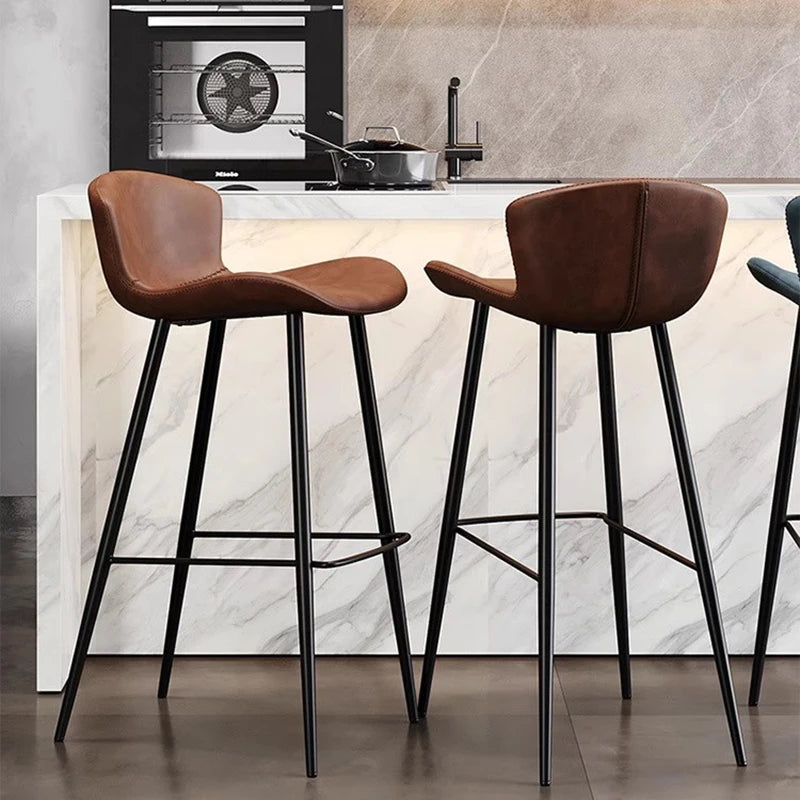 Height Counter Bar Stools Dining Relaxing Living Room Minimalist Designer Chair Office Breakfast Banqueta Bar Furniture TD50DC