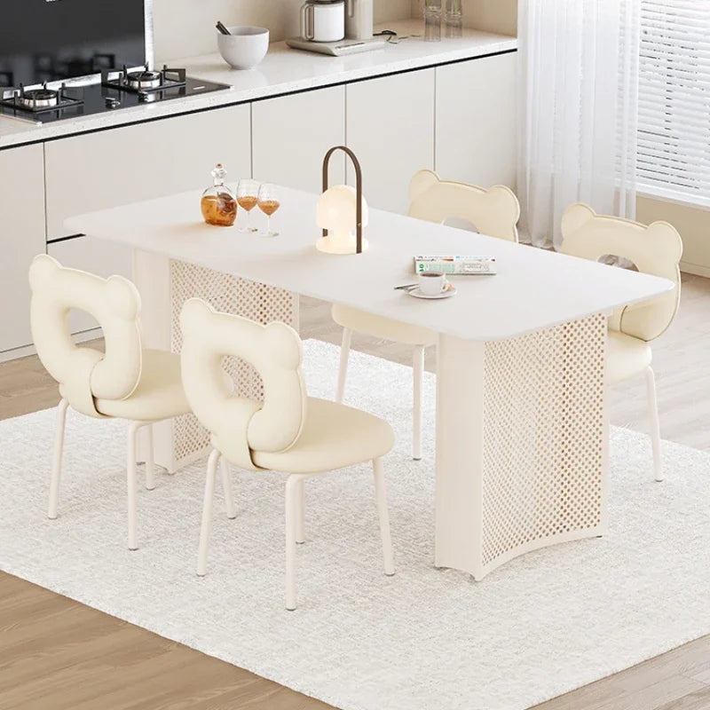 Nordic Simple Dining Tables White Modern Luxury Exquisite Bar Table Design Make Up Muebles De Cocina Kitchen Furniture HD50CZ