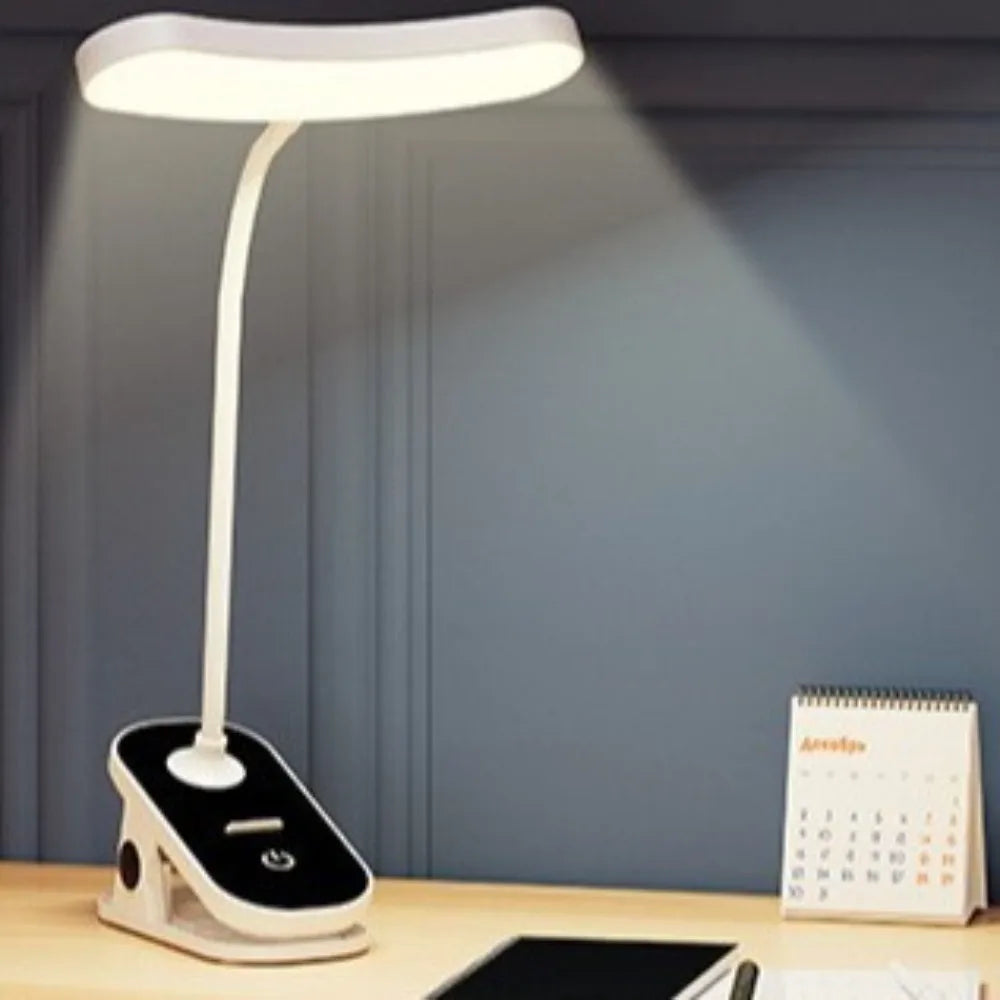 Portable 30 LED Book Lamp USB Rechargeable 3 Colors Night Light with Clip Brightness Adjustable Reading Desk Lamp Clip-On Table