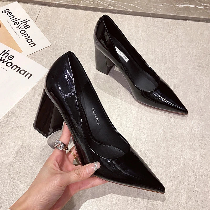 Elegant High-Heel Pointed Toe Pumps