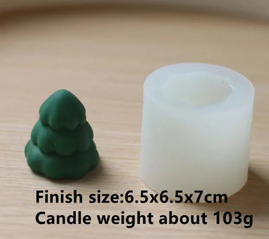 Ins Christmas Tree Silicone Candle Mold DIY Handmade Scented Candle Mold Handmade Diy Material Decoration Soap Silicone Molds