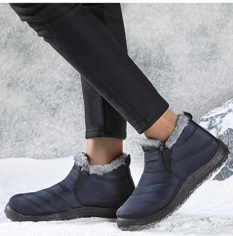 Platform Boots Women Snow Plush Shoes Woman Slip On Shoes New Ankle Boots Winter Boots For Women Lightweight Botas Mujer