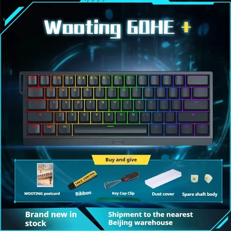 Original Wooting 60HE Magnetic Switch Mechanical Keyboard Low latency NKRO Esports Gaming Keyboard PC Gamer VALORANT Custom Gift