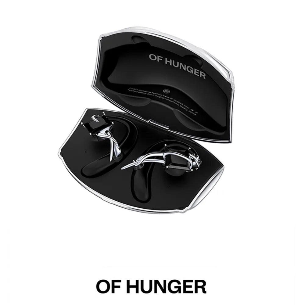 OF HUNGER Blackstone OWS Open End Accessory Earphones Bluetooth Not in Ear Light Luxury Niche Premium Earrings