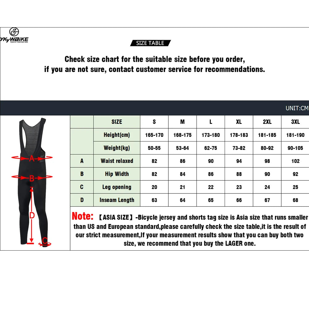 YKYWBIKE Men's Cycling Sets Long Sleeve Long Bib Pants  Bicycle Clothes Man Cycling Maillot Road Bike Kit Cycling Clothing