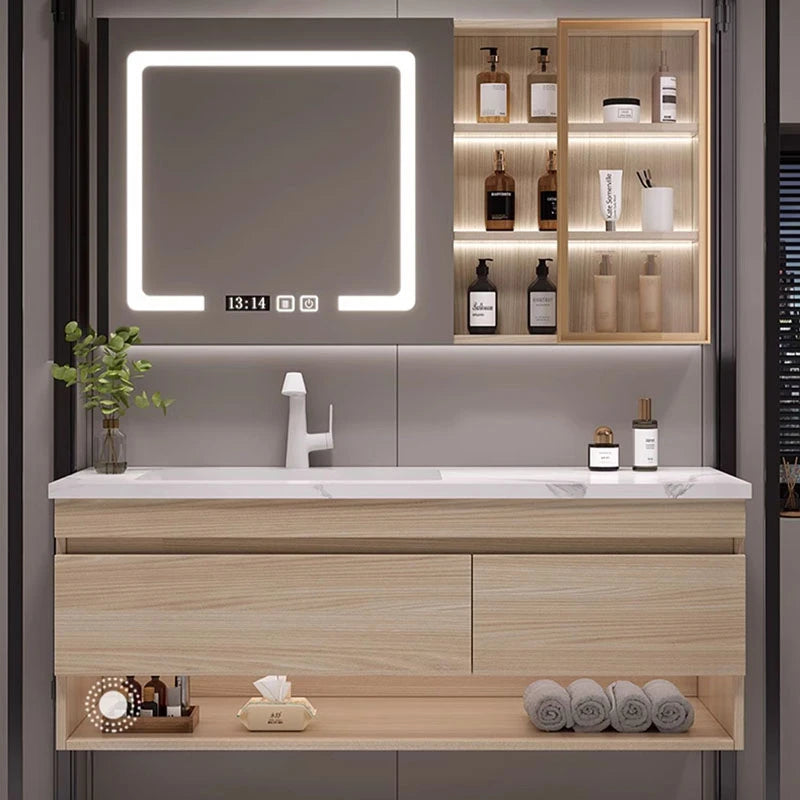 Bedroom Light Mirror Cabinets Wood Storage Luxury Vanity Organizer Mirror Cabinets Bathroom Armadi Da Soggiorno Home Furniture