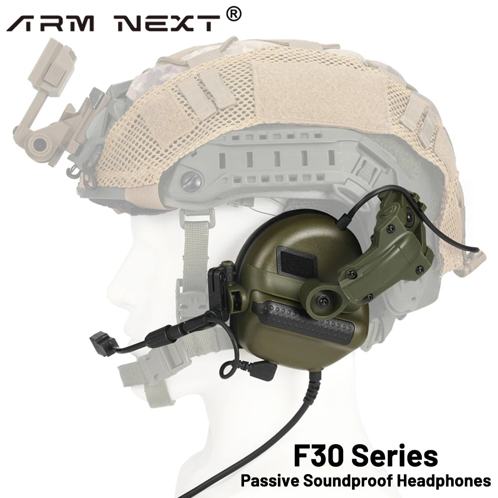 ARM NEXT Tactical Intercom Earmuff Shooting Passive Noise Canceling Earmuff Slim Hearing Protector Defender Non-Picking