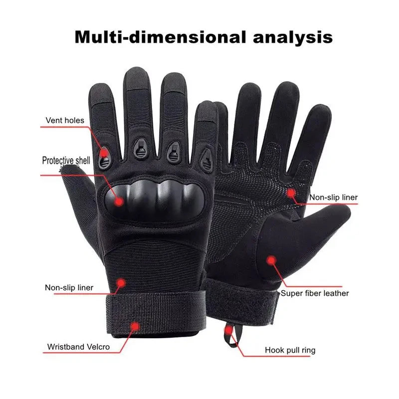 Outdoor Motorcycle Tactical Gloves MTB Cycling Sports Training Gloves Non-Slip Fitness Full Finger Tactical Glove for Men Women