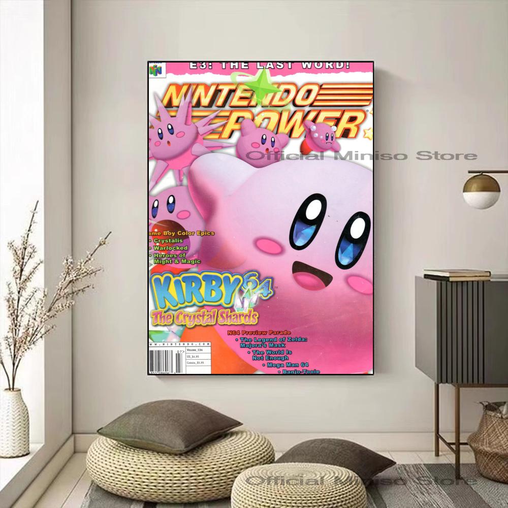 Cartoon Cute K-Kirby Poster Poster Paper Print Home Living Room Bedroom Entrance Bar Restaurant Cafe Art Painting Decoration