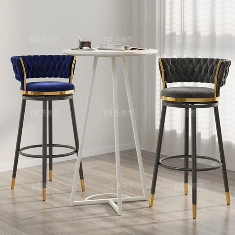 Reception  Bar Stools Dining Swivel Office High Luxury Furniture Manicure Minimalist Modern Bancos Para Barra Furnitures TD50DC