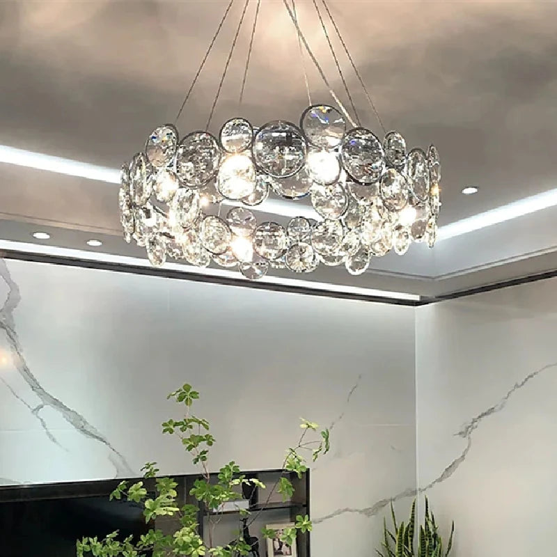 Nordic Modern Unique Design Chandelier Home Decoration Crystal LED Hanging Lamp Lighting Fixtures for Bedroom Living Room