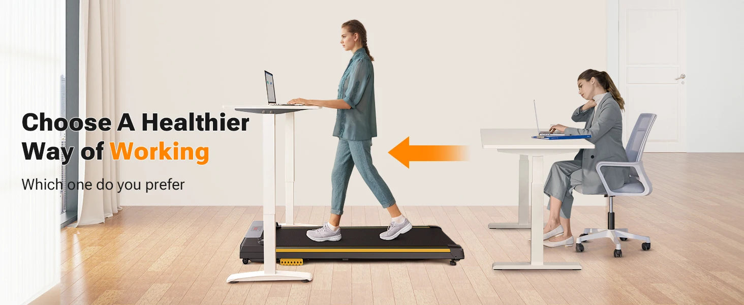 Under Desk Treadmill, Walking Pad 2 in 1 for Home/Office, Portable Walking Pad Treadmill with Remote Control, LED Display