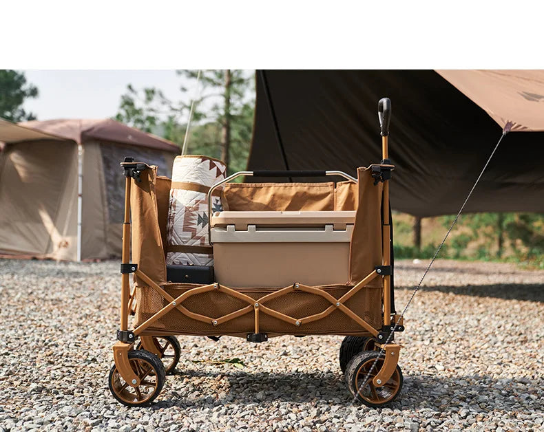 Camping Trolley Liftable Foldable  Outdoor Beach 210L Large Capacity Multi-Function Portable Cart Picnic Wagon