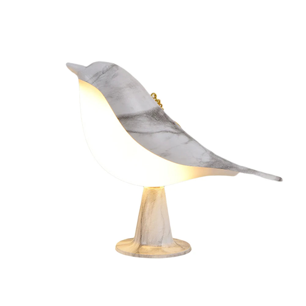 Modern Simple Magpie LED Bedside Lamp Small Cordless Wooden Bird Night Light Touch Control Bedroom Table Reading Lamp Home Decor