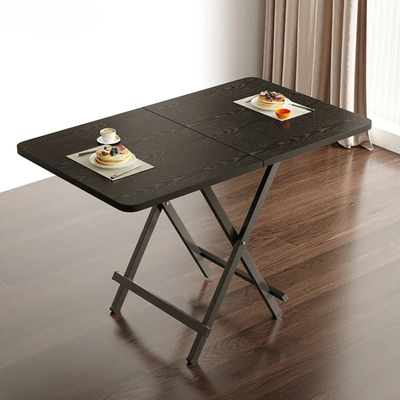 Simple Portable Kitchen Table Folding Coffee Modern Design Dining Table Nordic Black Juegos De Comedor Home Furniture HD50CZ