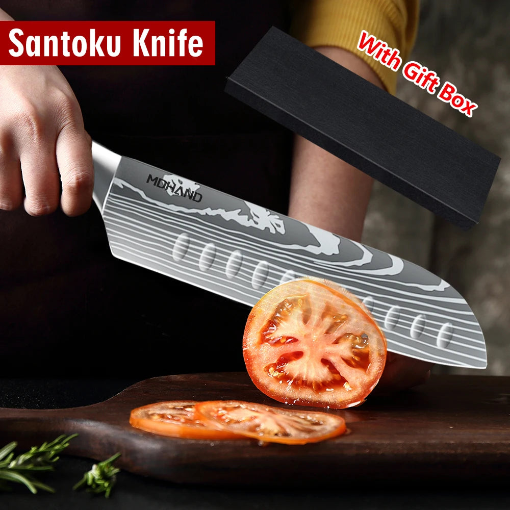 7-Inch Santoku Knife – Precision Cutting with Razor-Sharp Edge