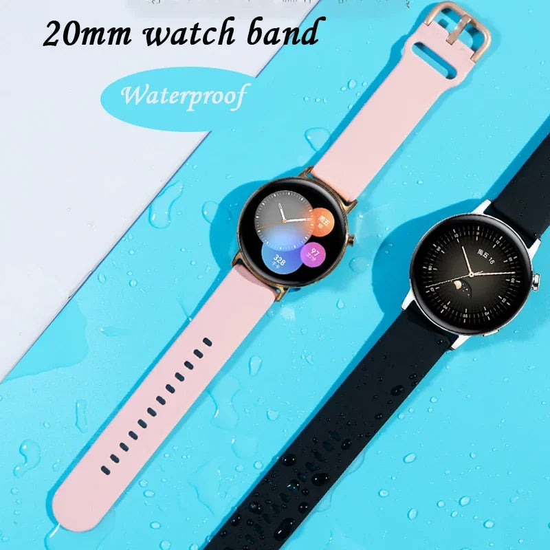 20mm/22mm band For Amazfit GTS/2/2e/3/4 GTS2 Mini/GTR 4/3/Pro/47mm/GTR2/2e/stratos 2/3 Silicone Bracelet Amazfit bip Watch strap