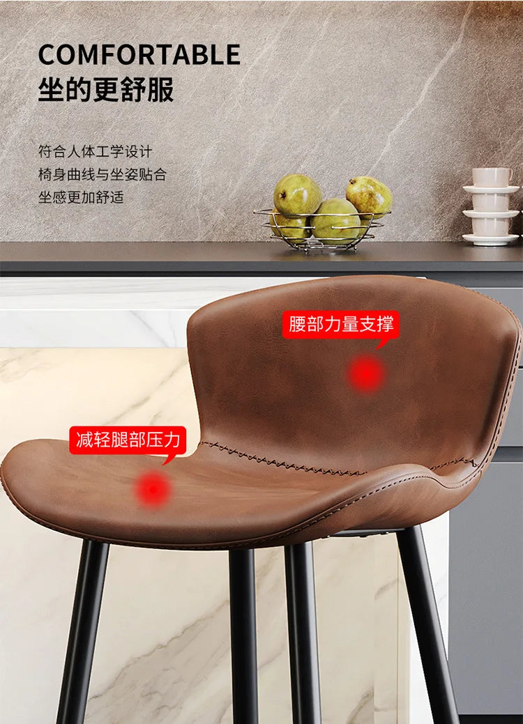 Height Counter Bar Stools Dining Relaxing Living Room Minimalist Designer Chair Office Breakfast Banqueta Bar Furniture TD50DC