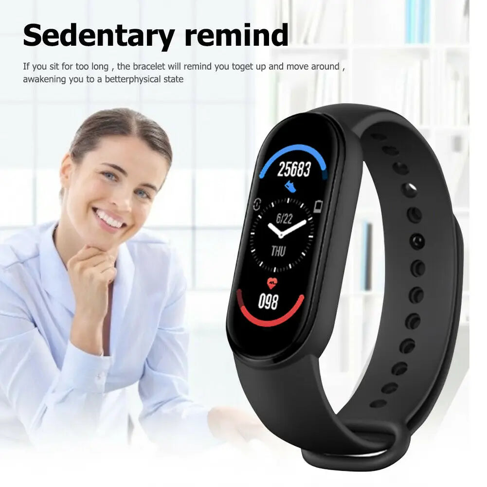 Smart Watch M6 Men's And Women's Fitness Sports Bracelet Heart Rate Blood Pressure Monitor Digital Watch for IOS Android Phones