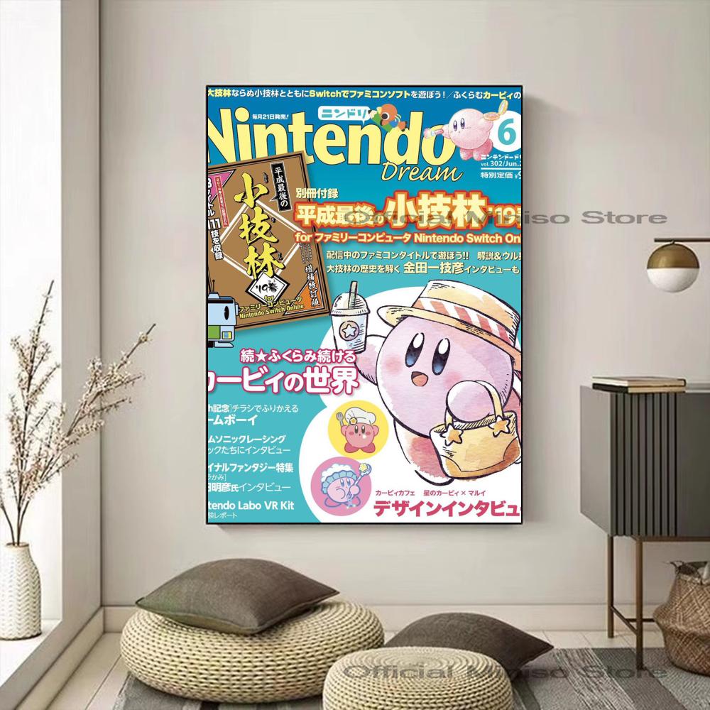 Cartoon Cute K-Kirby Poster Poster Paper Print Home Living Room Bedroom Entrance Bar Restaurant Cafe Art Painting Decoration