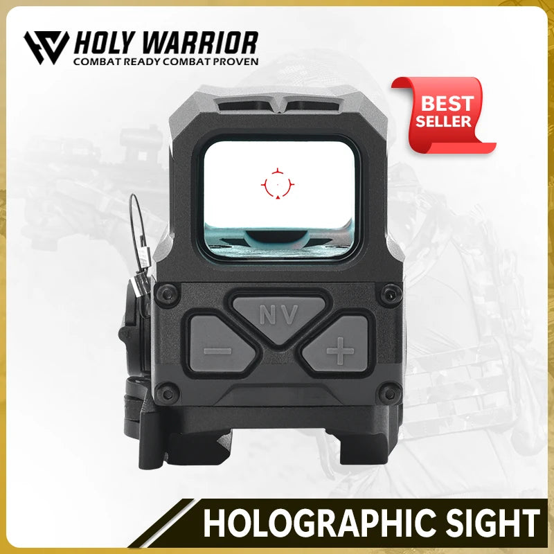 Holy Warrior Tactical Holographic Red Dot Gen2 Optic Sight for Milsim Airsoft with Full Markings