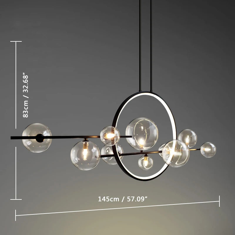 Modern LED Ceiling Novelty Glass bubble Chandelier Nordic Dining room Lamp Restaurant lighting Kitchen Home Decor Hanging lights