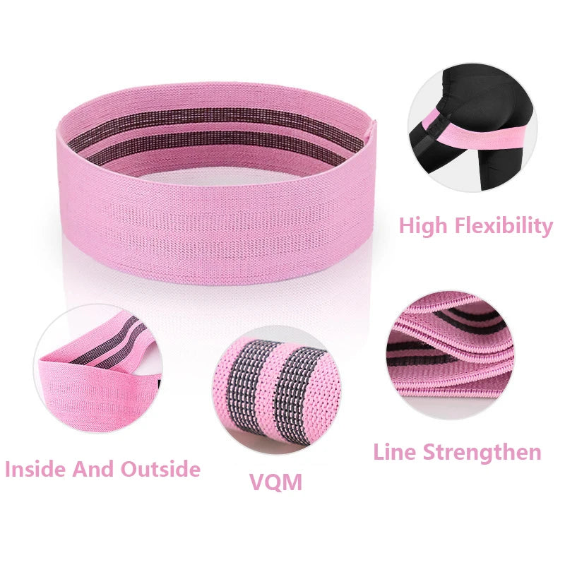 1PCS Unisex Fitness Elastic Band for Sports Legs Thigh Glutes Butt Squat 3 Levels Resistance Gym Bands For Wide Workout Exercise