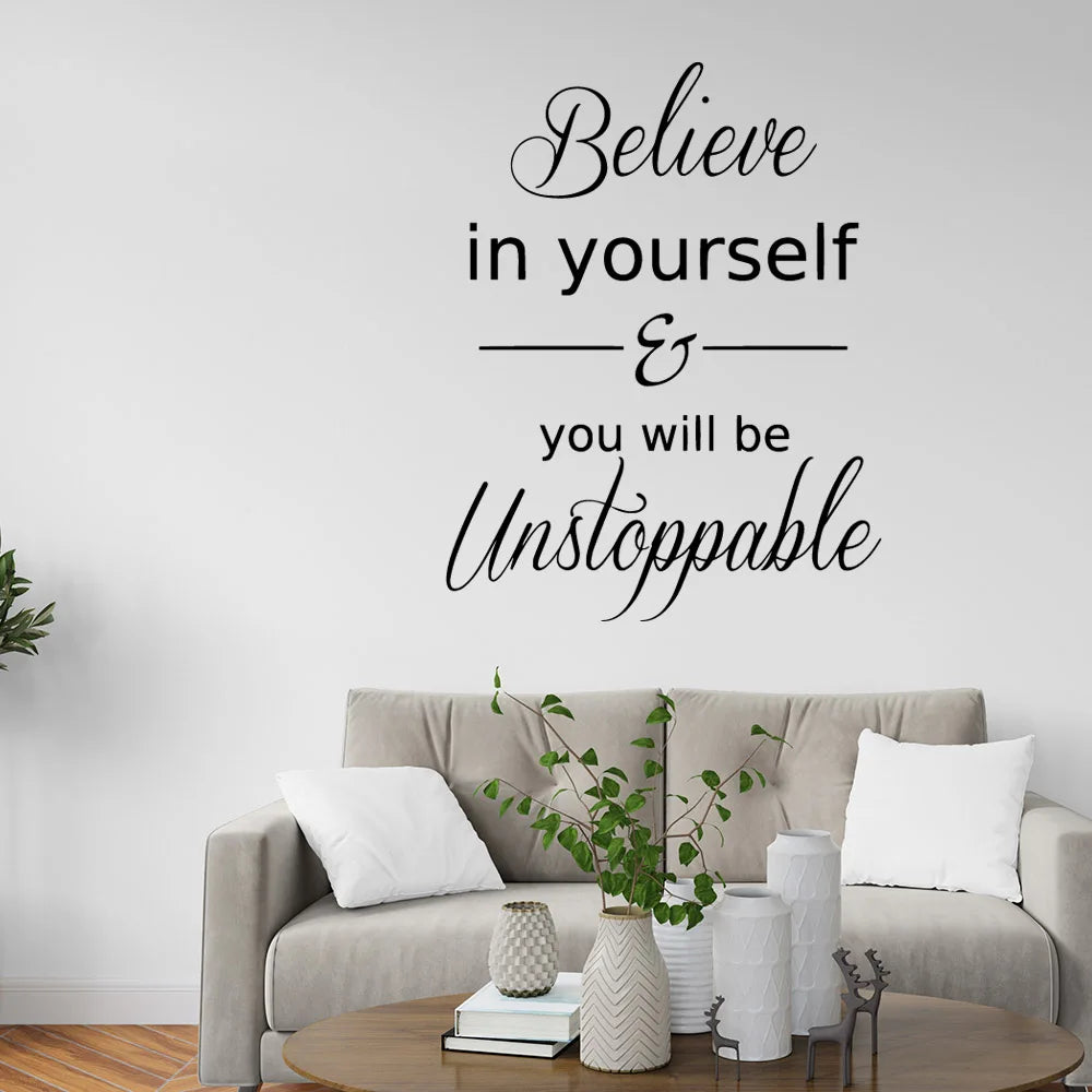 Motivational statements Wall Stickers Modern Fashion Wall Sticker For Kids Rooms Decoration Wall Art Sticker Murals