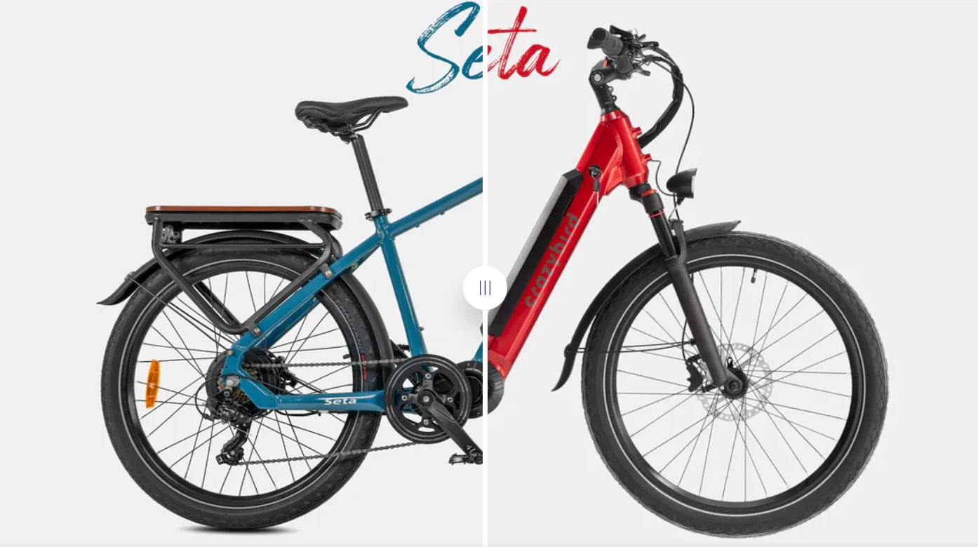 Seta Electric Mountain Bike with 1000W Peak Motor,Top Speed 20 Mph,26 Inch Removable Battery,7 Speed and Front Suspension